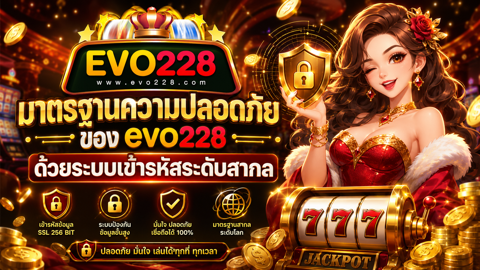 มาตรฐานความปลอดภัยของ evo228 ด้วยระบบเข้ารหัสระดับสากล​
